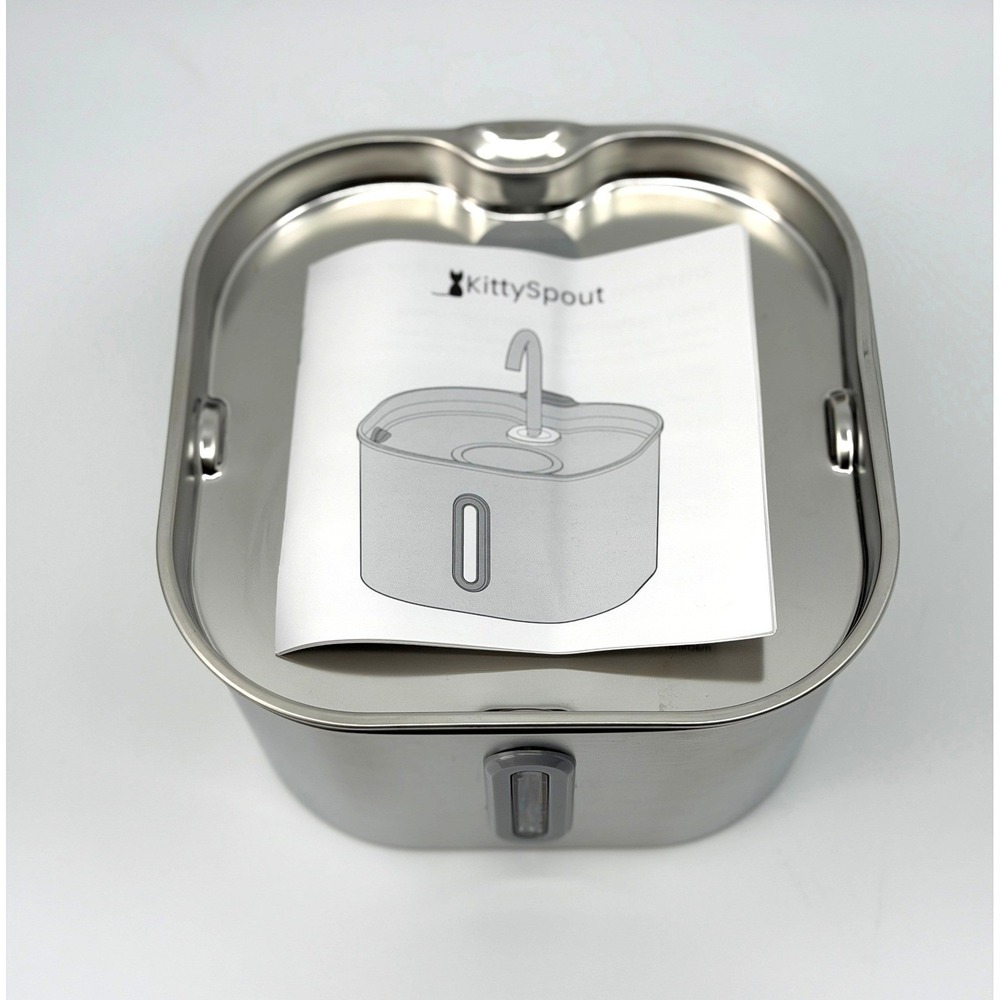 KittySpout 2.2L Cat Water Fountain Stainless Steel with 4 Filters EUC - Picture 6 of 10